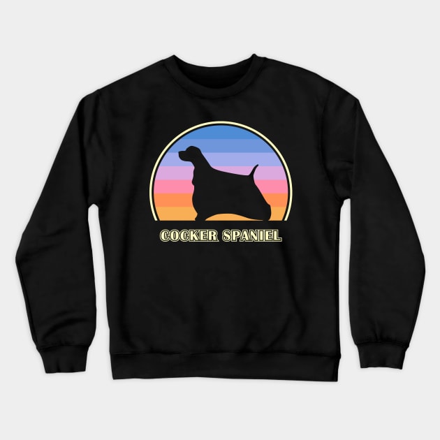 Cocker Spaniel Vintage Sunset Dog Crewneck Sweatshirt by millersye